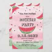 Invitations de fête d'été de Watermelon (Devant / Derrière)