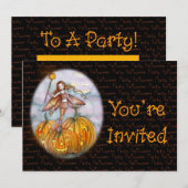 Invitations de fête d'Halloween (Devant / Derrière)