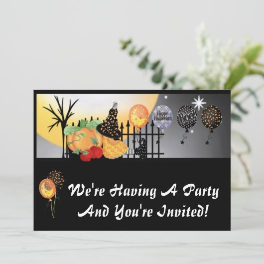 Invitations de fête d'Halloween (Debout devant)