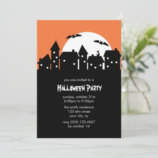 Invitations de fête d'Halloween (Debout devant)