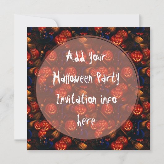 Invitations de fête d'Halloween (Devant)