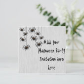 Invitations de fête d'Halloween Araignées (Debout devant)