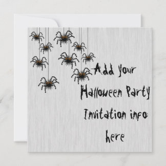 Invitations de fête d'Halloween Araignées