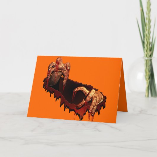 Invitations de fête d'Halloween Cartes d'horreur Z (Devant)