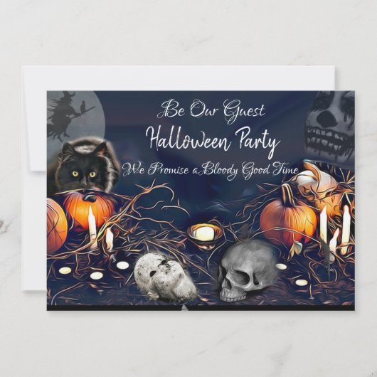 Invitations de fête d'Halloween Éffrayant Soyez no (Devant)