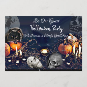 Invitations de fête d'Halloween Éffrayant Soyez no