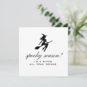invitations de fête d'Halloween ensorcelées (Debout devant)