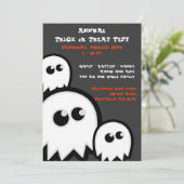 Invitations de fête d'Halloween Ghosts (Debout devant)