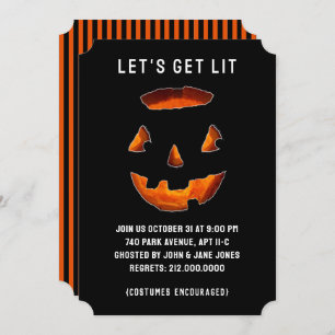 Invitations de fête d'Halloween pour adultes