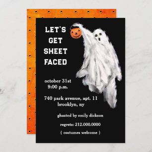 Invitations de fête d'Halloween pour adultes