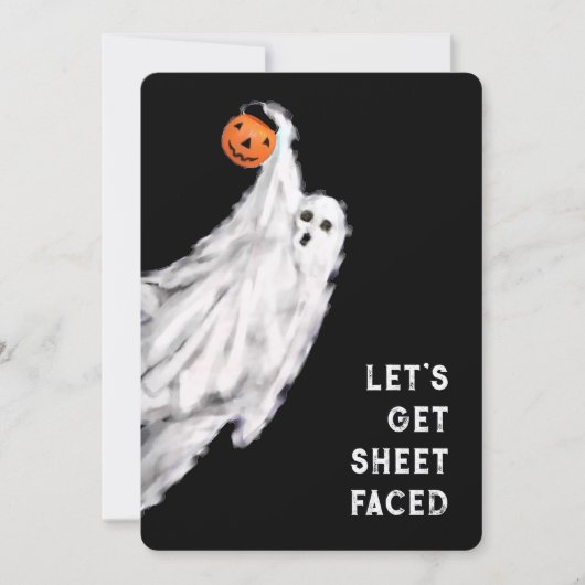 Invitations de fête d'Halloween pour adultes (Devant)