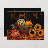 Invitations de fête d'Halloween simples (Devant / Derrière)