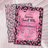 Invitations de fête du 16e anniversaire du léopard