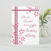 Invitations de fête du 18e anniversaire de la flor (Debout devant)