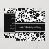 Invitations de fête du 18e anniversaire de la flor (Devant / Derrière)