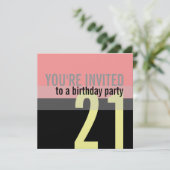 Invitations de fête du 21e anniversaire (Debout devant)