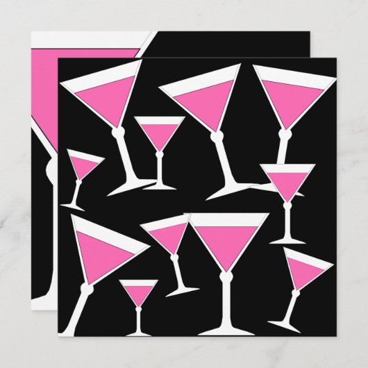 Invitations de fête du 21e anniversaire (Devant / Derrière)