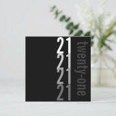 Invitations de fête du 21e anniversaire (Debout devant)