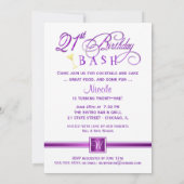 Invitations de fête du 21e anniversaire - avec Mon (Dos)