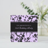 Invitations de fête du 21e anniversaire pourpre (Debout devant)