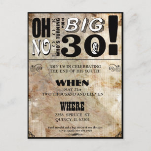 Invitations de fête du 30e anniversaire