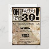 Invitations de fête du 30e anniversaire (Devant / Derrière)