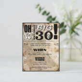 Invitations de fête du 30e anniversaire (Debout devant)