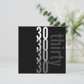 Invitations de fête du 30e anniversaire (Debout devant)