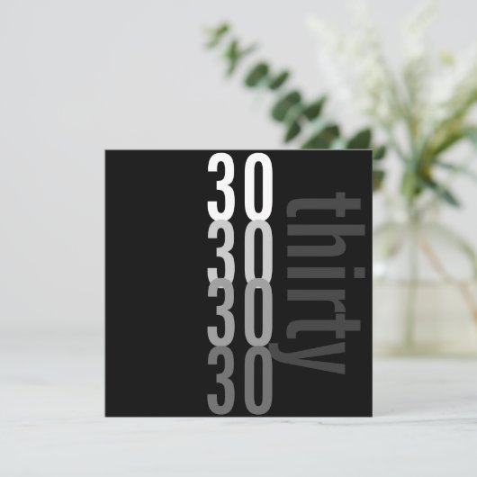 Invitations de fête du 30e anniversaire (Debout devant)
