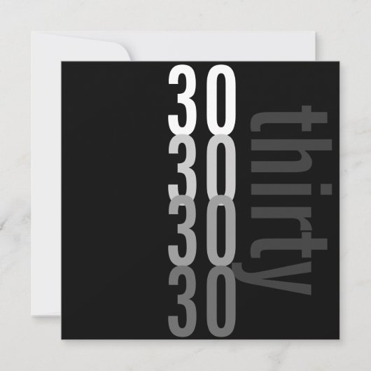 Invitations de fête du 30e anniversaire (Devant)
