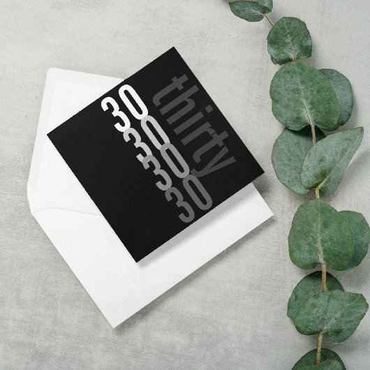 Invitations de fête du 30e anniversaire