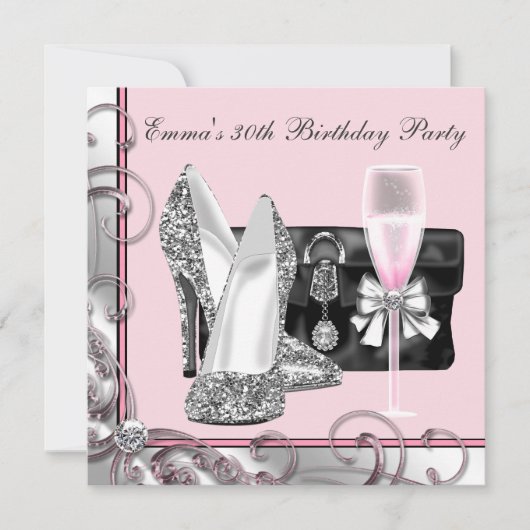 Invitations de Fête du 30e anniversaire des femmes (Devant)