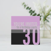 Invitations de fête du 30e anniversaire {Purple} (Debout devant)