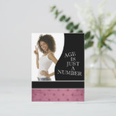 Invitations de fête du 30e anniversaire (rose) (Debout devant)