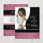 Invitations de fête du 30e anniversaire (rose) (Devant / Derrière)