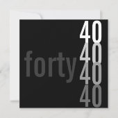 Invitations de fête du 40e anniversaire (Devant)