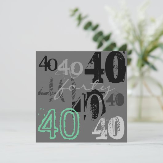 Invitations de fête du 40e anniversaire (Debout devant)