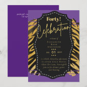 Invitations de fête du 40e anniversaire Parties sc (Devant / Derrière)