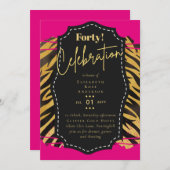 Invitations de fête du 40e anniversaire Parties sc (Devant / Derrière)
