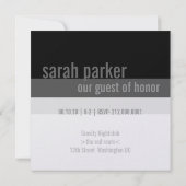 Invitations de fête du 40e anniversaire {Silver} (Dos)