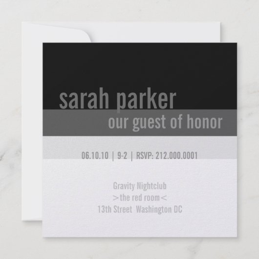 Invitations de fête du 40e anniversaire {Silver} (Dos)