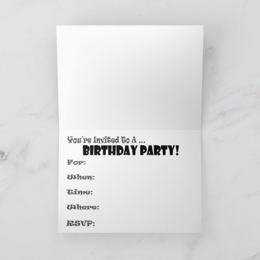 Invitations de fête du 50e anniversaire (Intérieur)