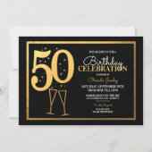 Invitations de fête du 50e anniversaire (Devant)