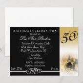 Invitations de fête du 50e anniversaire (Devant / Derrière)