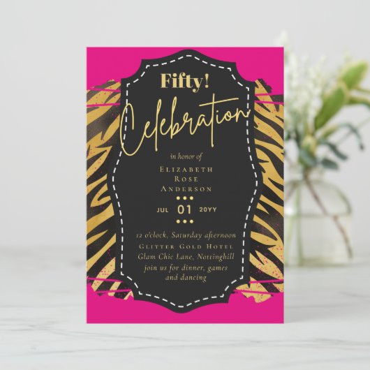 Invitations de fête du 50e anniversaire Parties sc (Debout devant)
