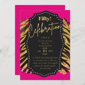 Invitations de fête du 50e anniversaire Parties sc (Devant / Derrière)