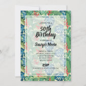 Invitations de fête du 50e anniversaire tropicale (Devant)