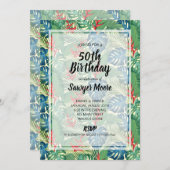 Invitations de fête du 50e anniversaire tropicale (Devant / Derrière)