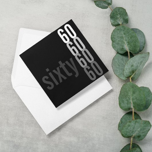 Invitations de fête du 60e anniversaire