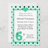 Invitations de fête du 6e anniversaire (Devant)